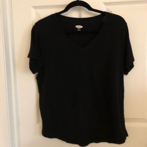 Old Navy v-neck t-shirt with gathered sleeve